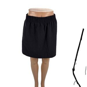 J. Crew Womens Size 6 Skirt Black Elastic Waist Casual Work Office Wear Bottoms